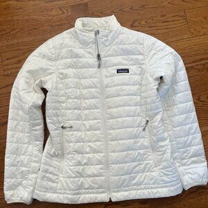 PATAGONIA Women's Nano Puff® Birch White Jacket Size Large